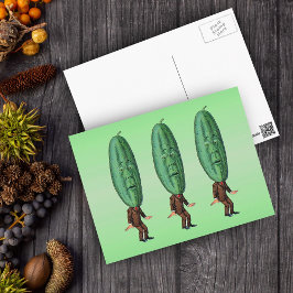 Cartão Postal Fantasy Pickle Man Brown Suit