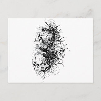 Cartão Postal Fantasy Skulls