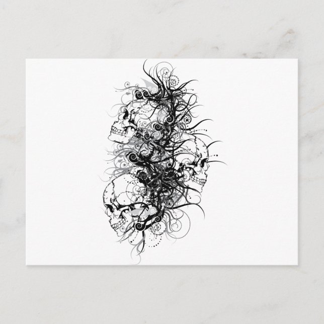 Cartão Postal Fantasy Skulls (Frente)