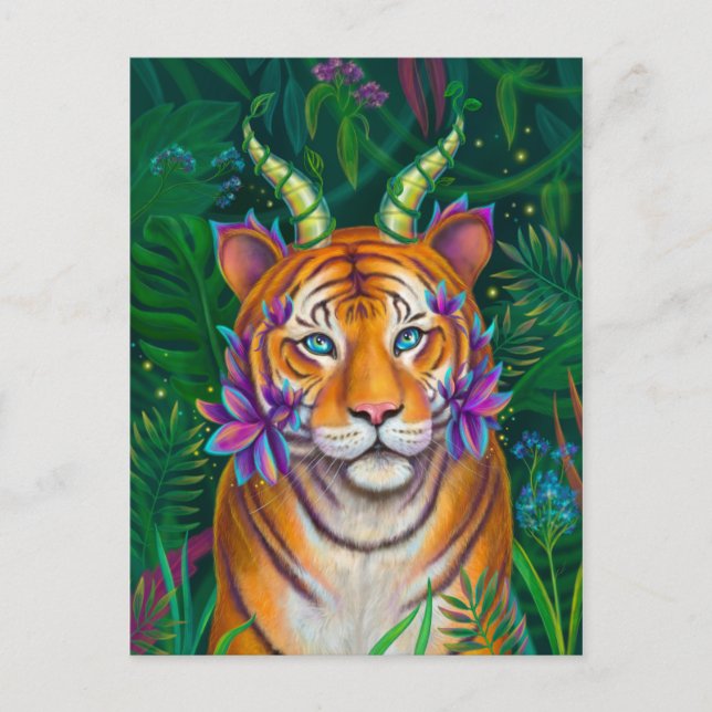 Cartão Postal Fantasy Tiger (Frente)