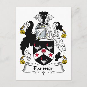 Cartão Postal Farmer Family Crest