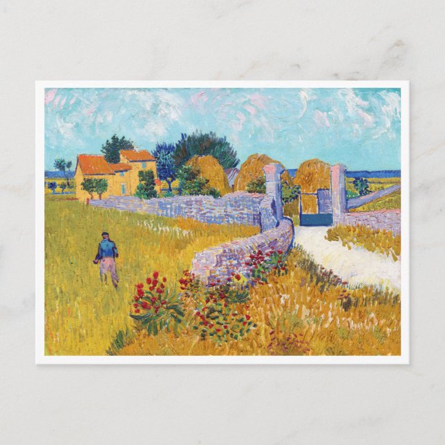 Cartão Postal Farmhouse in Provence, Van Gogh (Frente)