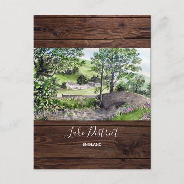 Cartão Postal Farmhouse perto de Third, Lake District, Inglaterr (Frente)