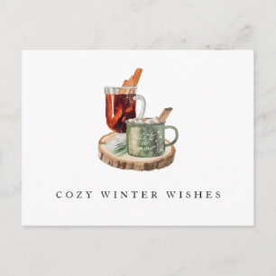Cartão Postal Farmhouse Russe Cozy Winter Deseja o Natal