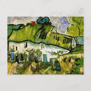 Cartão Postal Farmhouse with Two Figures, Vincent van Gogh