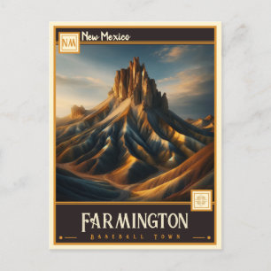 Cartão Postal Farmington, Novo México Vintage