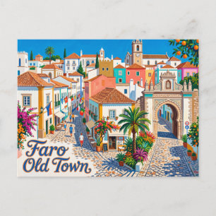 Cartão Postal Faro Cidade Velha Portugal