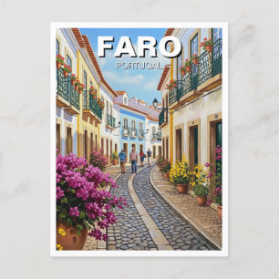 Cartão Postal Faro Portugal Algarve Viagem
