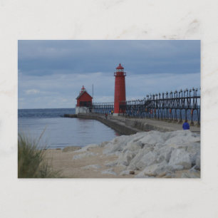 Cartão Postal Faróis Grand Haven