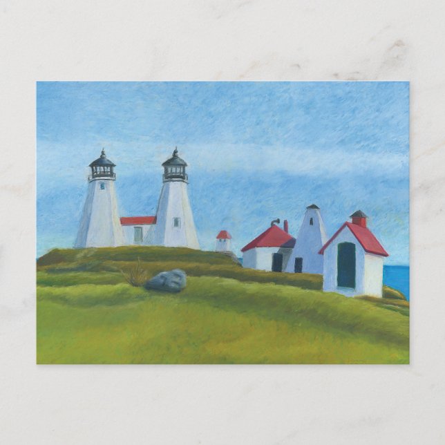 Cartão Postal Faróis Old Gurnet (Frente)