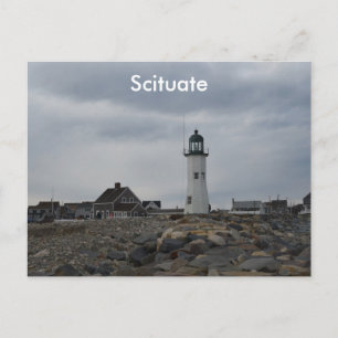 Cartão Postal Farol antigo de Scituate