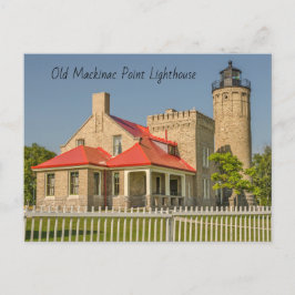 Cartão Postal Farol antigo do Ponto Mackinac