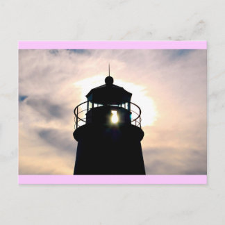 Cartão Postal Farol ao pôr do sol