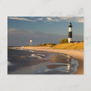 Cartão Postal Farol Big Sable Point no Lago Michigan 2