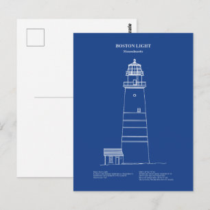 Cartão Postal Farol Boston Light - Massachusetts – AD