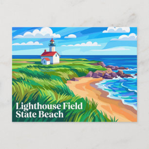 Cartão Postal Farol Campo Estado Praia Califórnia