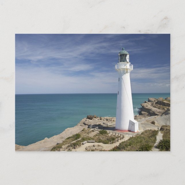 Cartão Postal Farol Castle Point, Castlepoint, Wairarapa, (Frente)