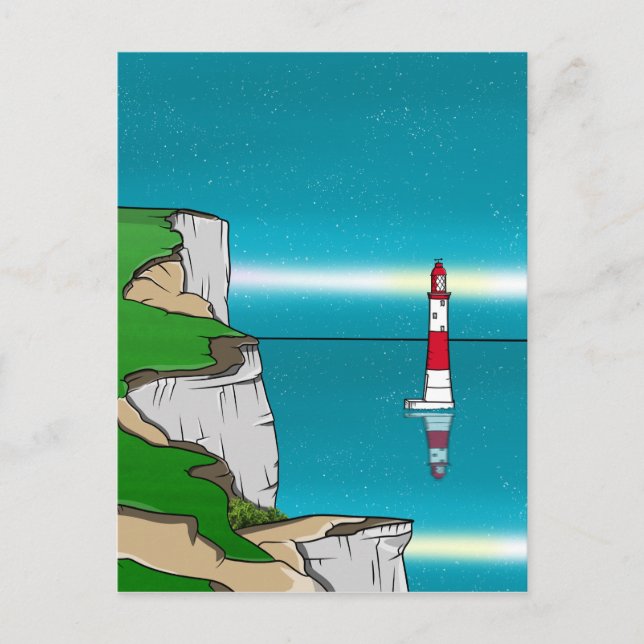 Cartão Postal Farol da Cabeça de Embarque e Cliff Superior (Frente)