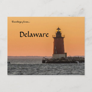 Cartão Postal Farol da extremidade leste do Delaware Breakwater