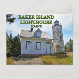 Cartão Postal Farol da Ilha Baker, Cartão-postal Maine