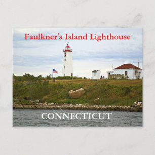 Cartão Postal Farol da Ilha de Faulkner, Cartão-postal de Connec