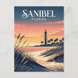 Cartão Postal Farol da Ilha de Sanibel EUA