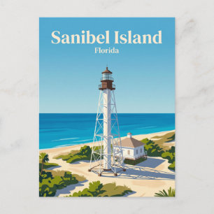 Cartão Postal Farol da Ilha de Sanibel EUA
