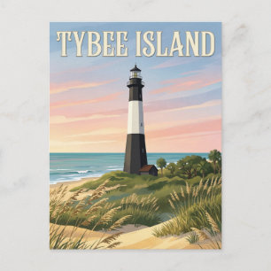 Cartão Postal Farol da Ilha de Tybee