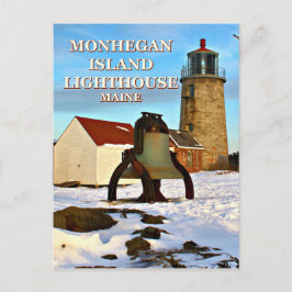 Cartão Postal Farol da Ilha Monhegan, Cartão-postal Maine
