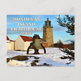 Cartão Postal Farol da Ilha Monhegan, Cartão-postal Maine