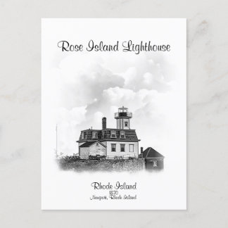 Cartão Postal Farol da Ilha rosa - Newport, Rhode Island