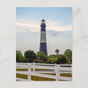 Cartão Postal farol da praia da ilha tybee carolina do norte tro