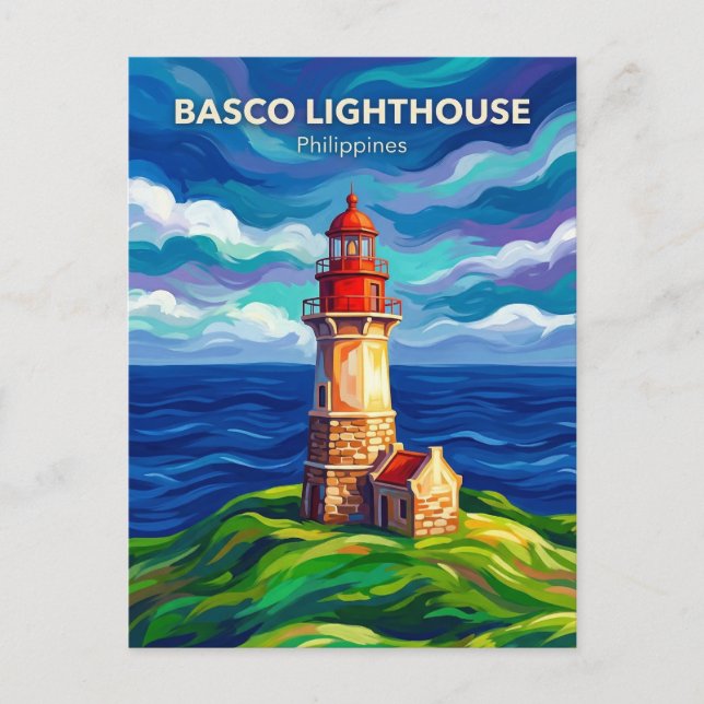 Cartão Postal Farol de Basco Filipinas (Frente)