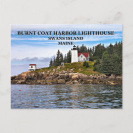Cartão Postal Farol de Burnt Coat Harbor, Maine Cartão-postal