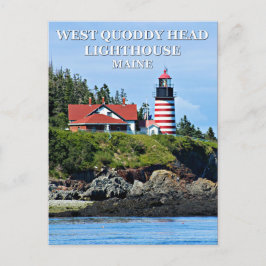 Cartão Postal Farol de Cabeça Oeste Quoddy, Cartão-postal Maine