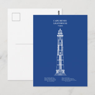 Cartão Postal Farol de Cape Henry - Virgínia – AD