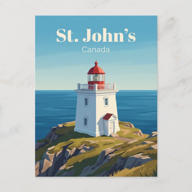 Cartão Postal Farol de Cape Spear Canadá (Frente)