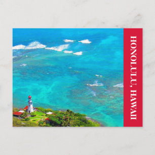 Cartão Postal farol de diamante vermelho