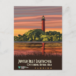 Cartão Postal Farol de entrada de Júpiter