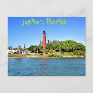 Cartão Postal Farol de entrada de Júpiter em Júpiter, na Flór