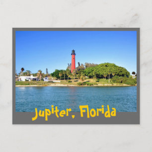 Cartão Postal Farol de entrada de Júpiter em Júpiter, na Flór