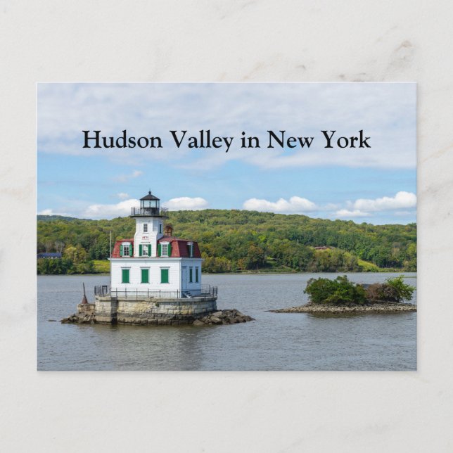 Cartão Postal Farol de Esopus em NY (Frente)