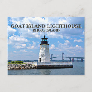 Cartão Postal Farol de Goat Island, Cartão-postal Rhode Island