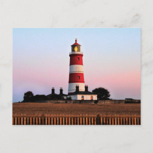 Cartão Postal Farol de Happisburgh brilhando