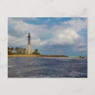 Cartão Postal Farol de Hillsboro Inlet Personalizado