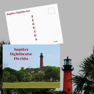 Cartão Postal Farol de Júpiter Florida Fotografia