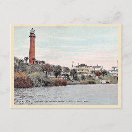 Cartão Postal Farol de Jupiter Flórida vintage