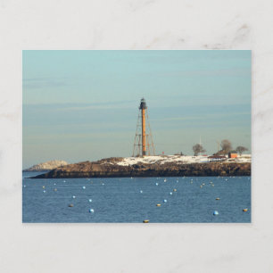 Cartão Postal Farol de Marblehead da Praia