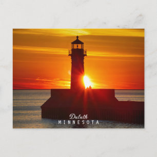 Cartão Postal Farol de Minnesota e Nascer do Sol