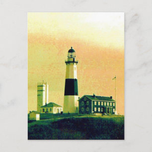 Cartão Postal farol de montauk alto
